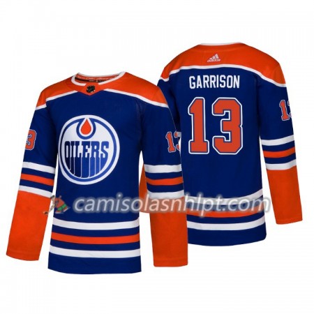 Camisola Edmonton Oilers Jason Garrison 13 Adidas 2018-2019 Alternate Authentic - Homem